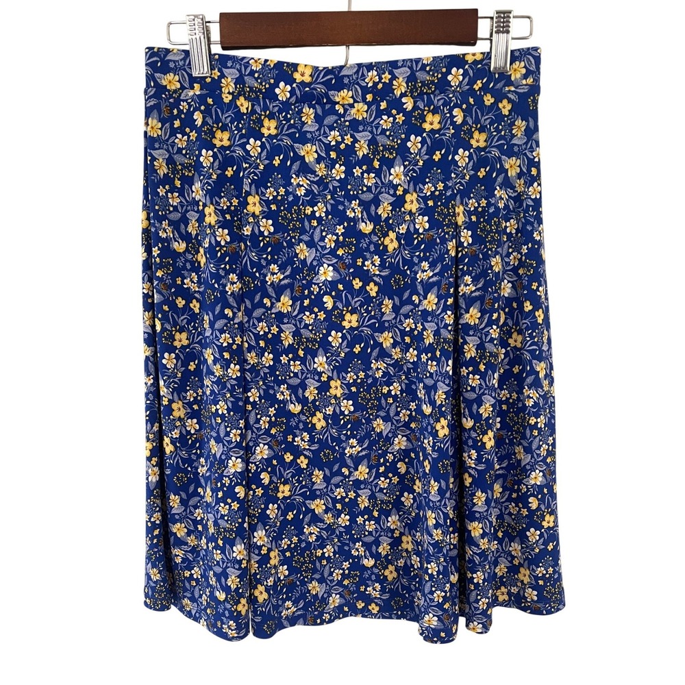 Gilli Dainty Floral Print A-Line Mini‎ Skirt Women's Size S Blue Yellow New